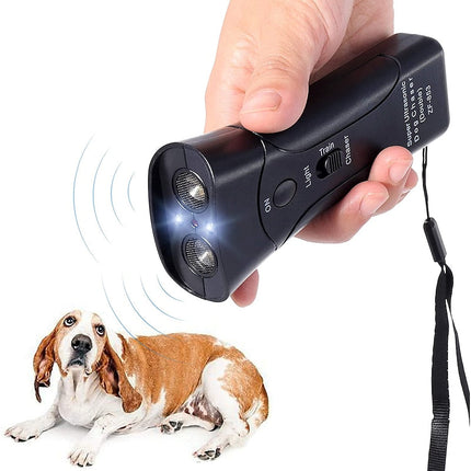 Ultrasonic Dog Repeller with LED Flashlight, Handheld Dog Trainer to Stop Dog Barking, Anti Barking Device