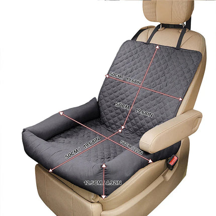 Pawmodo | Waterproof Dog Car Seat Cover with Anti-Soil Protection | Portable Travel Bed for Small & Medium Dogs 1