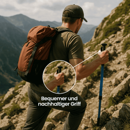 PeakPath | Adjustable Trekking Poles with Ergonomic Handles | Lightweight Design for Stability and Comfort 4