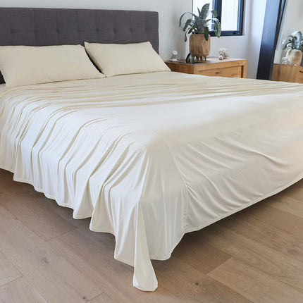 Performance Collection | Ecru Sheet Set with Breathable Fabric | Soft Bedding for Restful Sleep 0