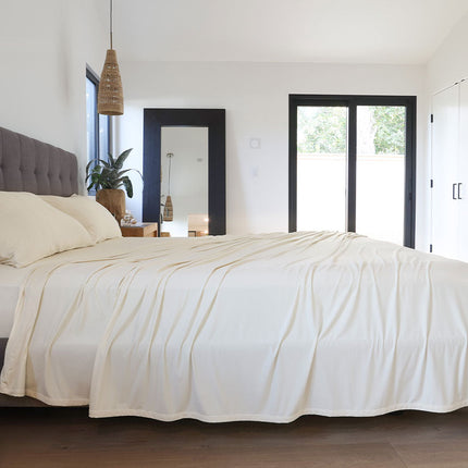 Performance Collection | Ecru Sheet Set with Breathable Fabric | Soft Bedding for Restful Sleep 3