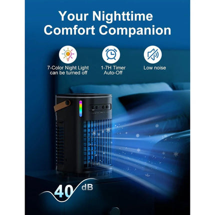Personal Air Cooler | Compact Design with 1.2L Water Reservoir & Remote Control | Ideal for Work and Sleep Comfort 2