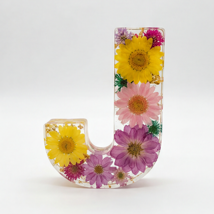 Personalized Floral Resin Letter Light | Unique Home Decor with Warm LED Glow for a Calming Atmosphere 10