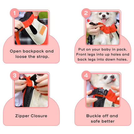 Pet Carrier Backpack | Adjustable Travel Carrier for Dogs & Cats with Ventilation 5