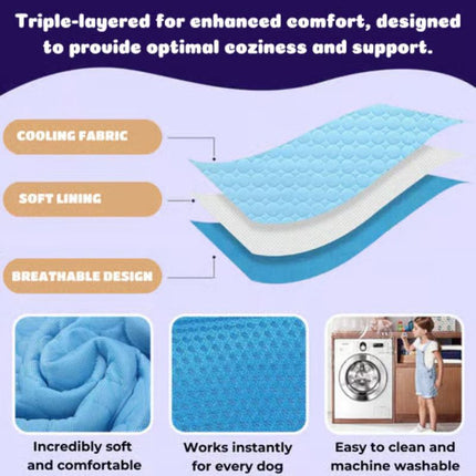Pet Comfort | Cooling Mat for Dogs with Gel-Free Technology | Easy to Clean for All-Day Relief 2