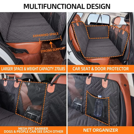Pet Comfort | Hard Bottom Car Seat Extender for Dogs with Adjustable Straps | Safe Travel Solution for Medium to Large Dogs 2