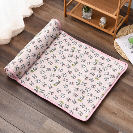 Pet Comfort | Self-Cooling Pet Bed with Plush Pillow | Breathable Design for Summer Relief 7