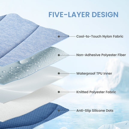 Pet Cooling Mat | Instant Chill Fabric with Non-Slip Backing | Waterproof Design for Comfort and Safety 8