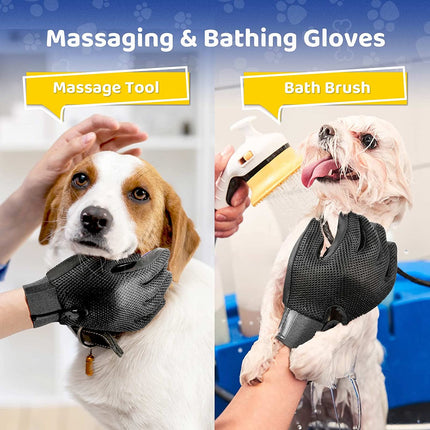Pet Grooming Glove | Soft Hair Remover with Ergonomic Design | Effortless Grooming for Dogs and Cats 7