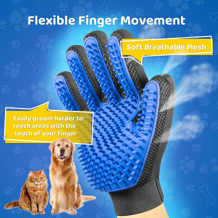 Pet Grooming Glove | Soft Hair Remover with Ergonomic Design | Effortless Grooming for Dogs and Cats 8