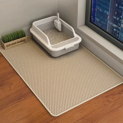 Pet Haven | Cat Litter Mat with Dual-Layer Design & Water Resistance | Machine Washable for Easy Cleanup 0