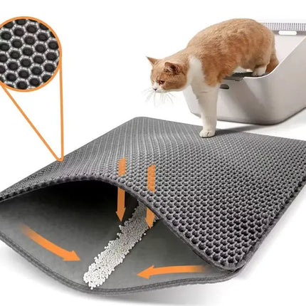 Pet Haven | Cat Litter Mat with Dual-Layer Design & Water Resistance | Machine Washable for Easy Cleanup 1