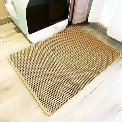 Pet Haven | Cat Litter Mat with Dual-Layer Design & Water Resistance | Machine Washable for Easy Cleanup 6