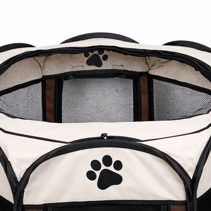 Pet Haven | Dog Playpen with Breathable Mesh Panels | Portable Indoor and Outdoor Enclosure for Secure Pet Play 5
