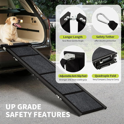 Pet Ramp Collection | Folding Dog Ramp for Bed & Car with Non-Slip Surface | Lightweight Design for Safe Access 2