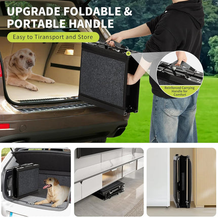 Pet Ramp Collection | Folding Dog Ramp for Bed & Car with Non-Slip Surface | Lightweight Design for Safe Access 4