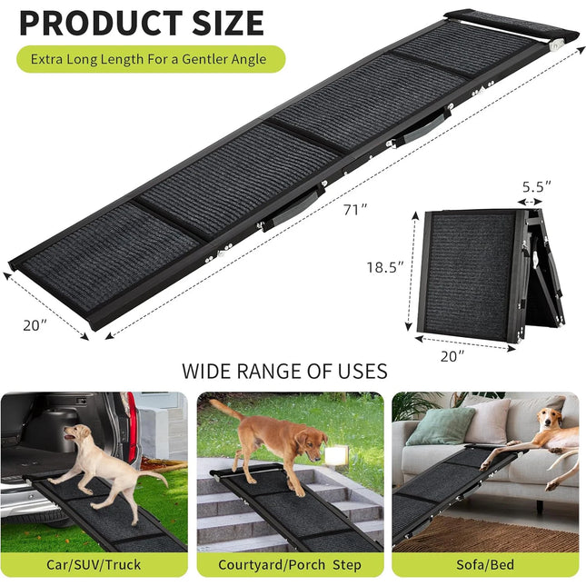 Pet Ramp Collection | Folding Dog Ramp for Bed & Car with Non-Slip Surface | Lightweight Design for Safe Access 6