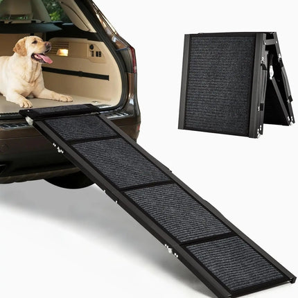 Pet Ramp | Quad-Fold Dog Ramp for Car with Anti-Slip Surface | Easy Access for Large Breeds 0