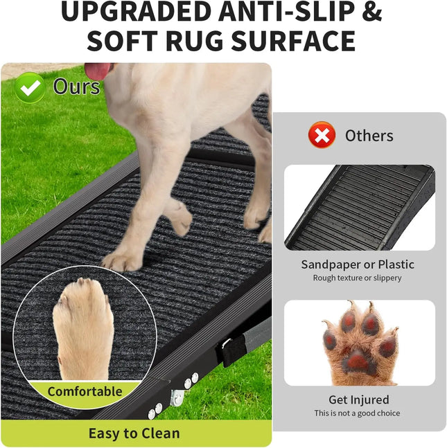 Pet Ramp | Quad-Fold Dog Ramp for Car with Anti-Slip Surface | Easy Access for Large Breeds 1