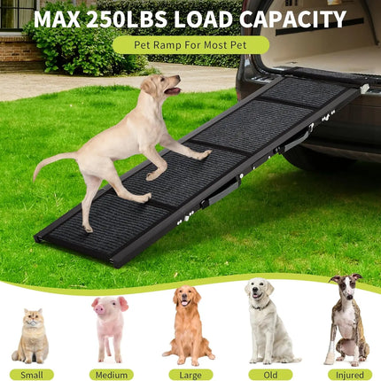 Pet Ramp | Quad-Fold Dog Ramp for Car with Anti-Slip Surface | Easy Access for Large Breeds 4