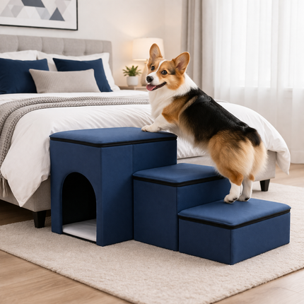 Pet Steps Collection | Foldable Dog Stairs for Bed with Eco-Friendly Design | Easy Access for Pets 2
