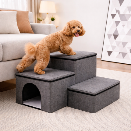Pet Steps Collection | Foldable Dog Stairs for Bed with Eco-Friendly Design | Easy Access for Pets 5