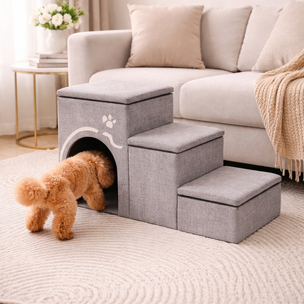 Pet Steps Collection | Foldable Dog Stairs for Bed with Eco-Friendly Design | Easy Access for Pets 8