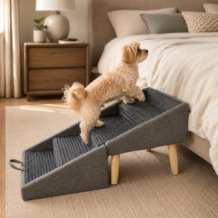 Pet Steps | 2-in-1 Dog Ramp & Stairs with Non-Slip Surface | Foldable Design for Easy Access to Bed and Car 6