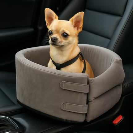 Pet Travel Booster Seat | Soft Padded Car Seat with Safety Harness | Comfortable Design for Dogs and Cats 6