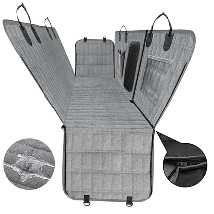 Pet Travel Hammock | Waterproof Rear Seat Protector with Cozy Design for Safe Car Rides 0