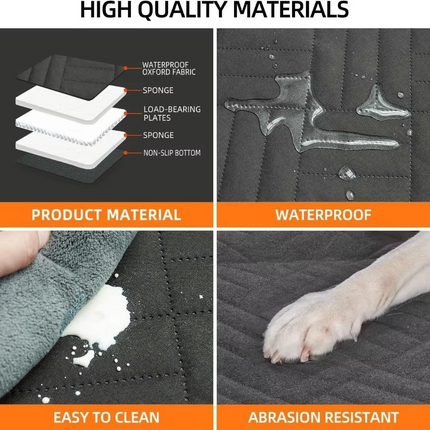 Pet Travel Solutions | Waterproof Car Seat Cover with Backseat Extender | Durable Protection for Comfortable Rides 2