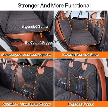 Pet Travel Solutions | Waterproof Car Seat Cover with Backseat Extender | Durable Protection for Comfortable Rides 4
