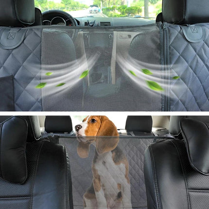Pet Travel | Dog Car Seat Cover with Safety Clips & Mesh Center | Eco-Friendly Design for Secure Travel 2