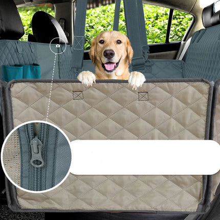 Pet Travel | Dog Car Seat Cover with Safety Clips & Mesh Center | Eco-Friendly Design for Secure Travel 3