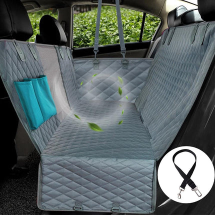 Pet Travel | Dog Car Seat Cover with Safety Clips & Mesh Center | Eco-Friendly Design for Secure Travel 9