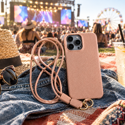Genuine Leather Phone Case with Crossbody Strap for Stylish Convenience_01