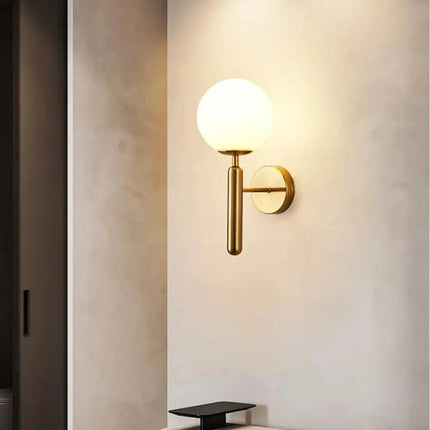 Pilar Globe Sconce | Timeless Minimalist Wall Light with Dual Glass Options | Elegant Design for Ambient Illumination 4