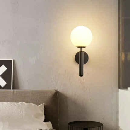 Pilar Globe Sconce | Timeless Minimalist Wall Light with Dual Glass Options | Elegant Design for Ambient Illumination 6
