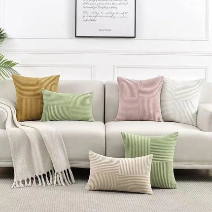 Decorative Pillow Covers, Patchwork Sofa Cushion Cover for Couch and Bed – image 9