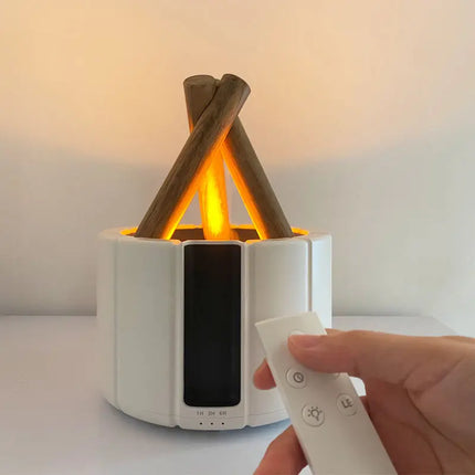 Bonfire Humidifier with LED Glow & Remote Control | Air Hydration and Aromatherapy for Cozy Home Ambiance