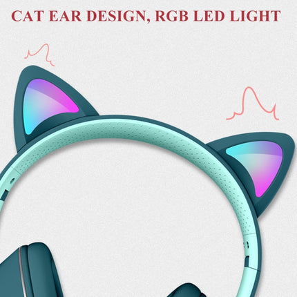 Playful Cat Ear Gaming Headset with LED Lights & Adjustable Microphone for Immersive Gaming 2