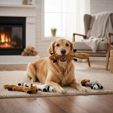 Playful Plush Dog Toy with Squeaker & Crinkle Sounds | Durable Fleece for Engaging Fun 3