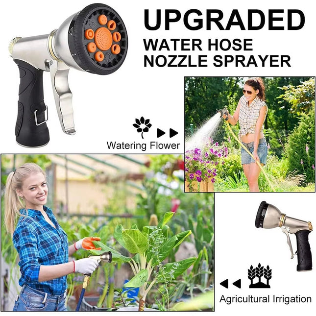 Plumeroz | High Pressure Hose Nozzle with 9 Spray Patterns | Ergonomic Design for Effortless Watering 1