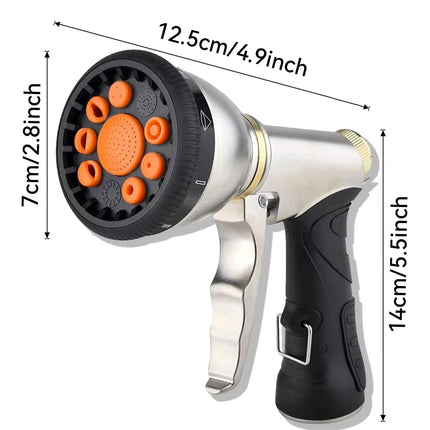 Plumeroz | High Pressure Hose Nozzle with 9 Spray Patterns | Ergonomic Design for Effortless Watering 7