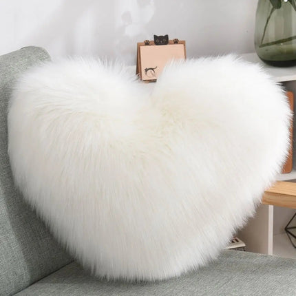 Heart Throw Pillow, Plush Heart Shaped Couch Pillow for Sofa and Bed – image 11