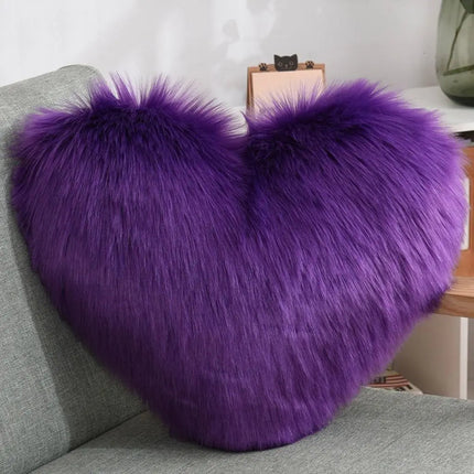 Heart Throw Pillow, Plush Heart Shaped Couch Pillow for Sofa and Bed – image 8