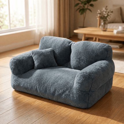 Plush Pet Sofa Bed with Washable Cover & Anti-Slip Base | Cozy Dog Couch for Ultimate Comfort 0