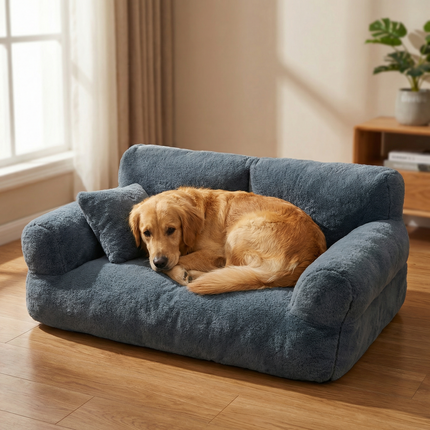 Plush Pet Sofa Bed with Washable Cover & Anti-Slip Base | Cozy Dog Couch for Ultimate Comfort 2