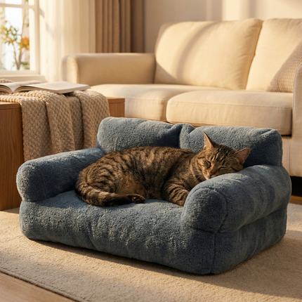 Plush Pet Sofa Bed with Washable Cover & Anti-Slip Base | Cozy Dog Couch for Ultimate Comfort 3