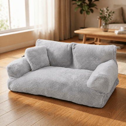 Plush Pet Sofa Bed with Washable Cover & Anti-Slip Base | Cozy Dog Couch for Ultimate Comfort 9